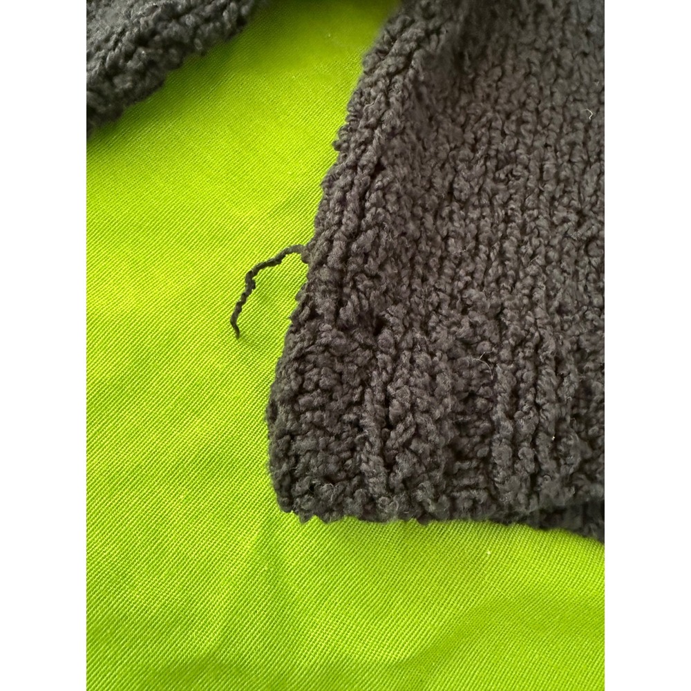 Vintage Handmade Mola‎ Cat Patch Chunky Knit Sweater Black Toddler Kids Artisan - Picture 4 of 8